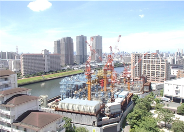 千住関屋ポンプ所建設工事全景写真